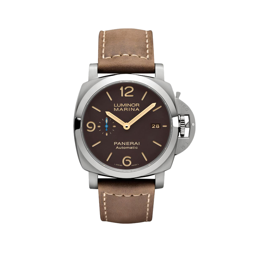 Panerai Luminor 1950 Marina 44 3 Days Automatic Titanium / Brown