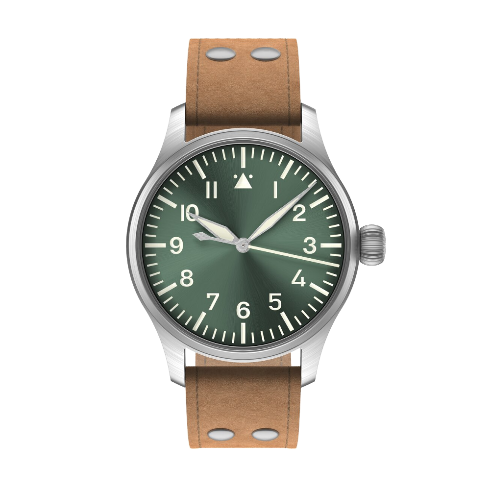 Stowa Stowa Flieger Klassik 36 Sunray Green Green Dial Straps