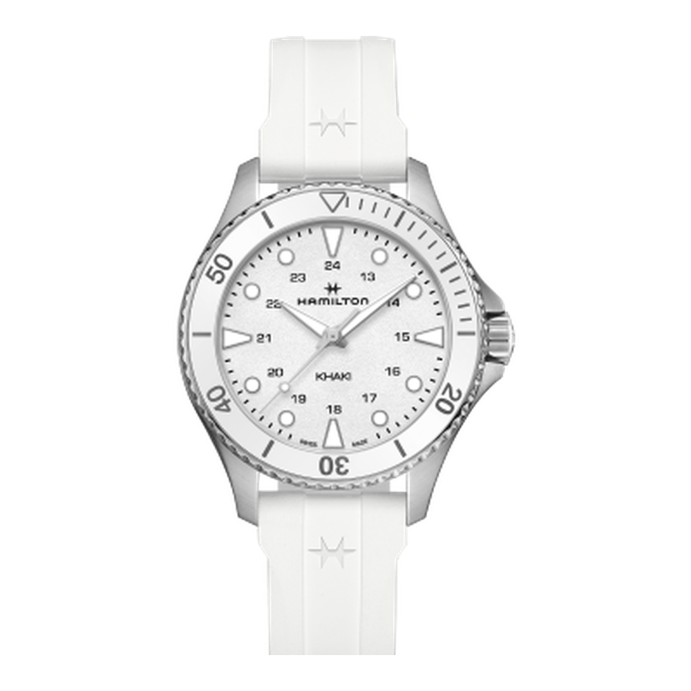 Hamilton Khaki Navy Scuba Quartz 37 Stainless Steel / White / Rubber