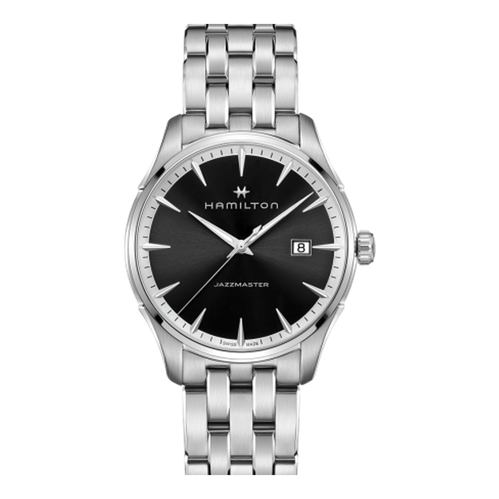 Hamilton Jazzmaster Quartz Stainless Steel / Black / Bracelet