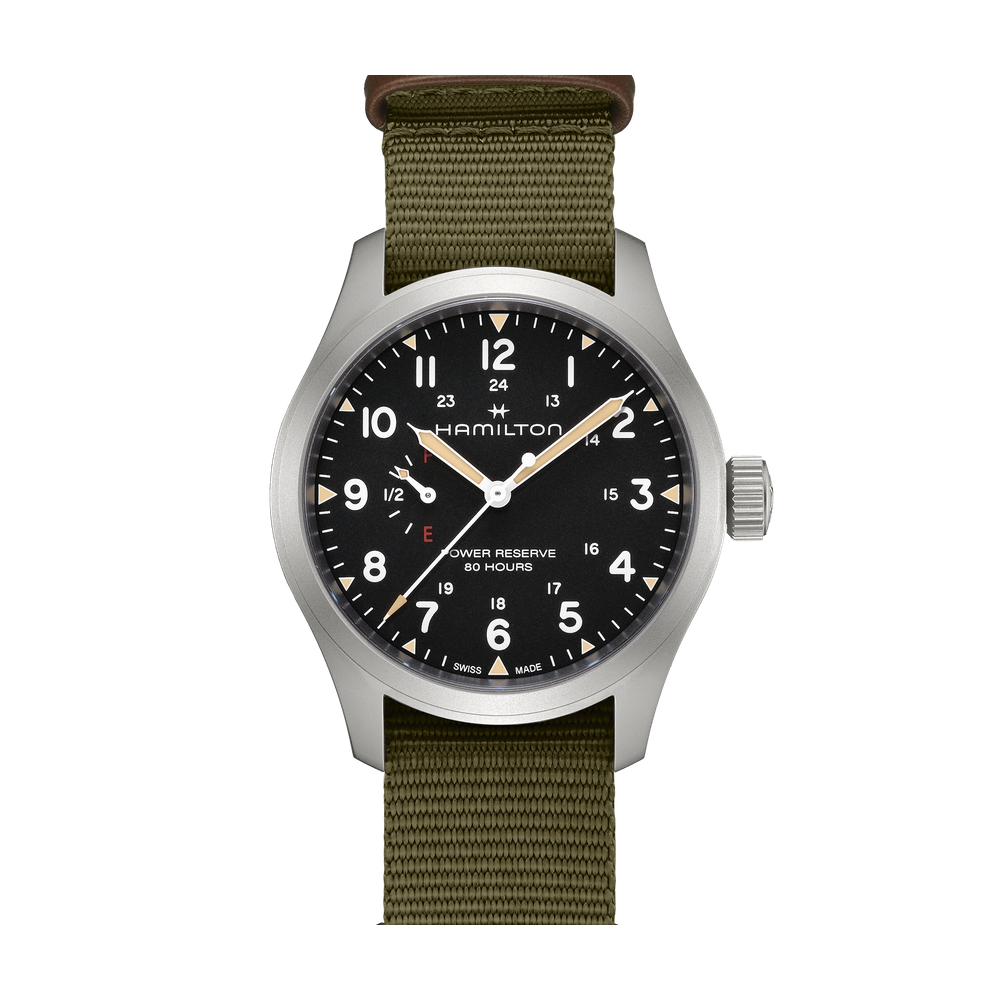 Hamilton Khaki Field Mechanical Power Reserve Stainless Steel / Black