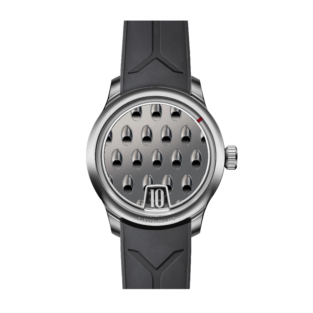 Sartory-Billard SB10 Cheese Grater Silver Dial Straps