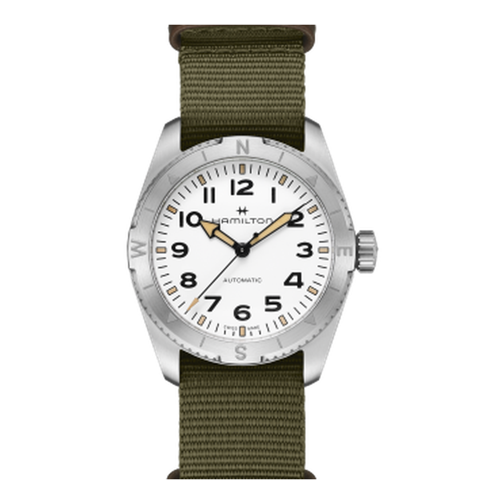 Hamilton Khaki Field Expedition 37 Stainless Steel / White / NATO
