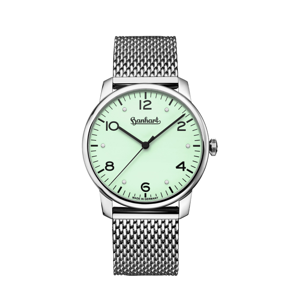 Hanhart Silva Pistachio, 38.5 mm / Milanaise