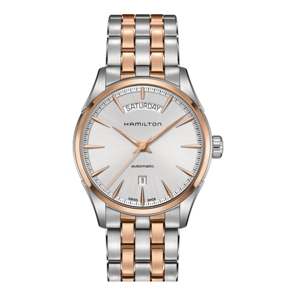 Hamilton Jazzmaster 42 Day Date Stainless Steel - Rose Gold / Silver / Bracelet