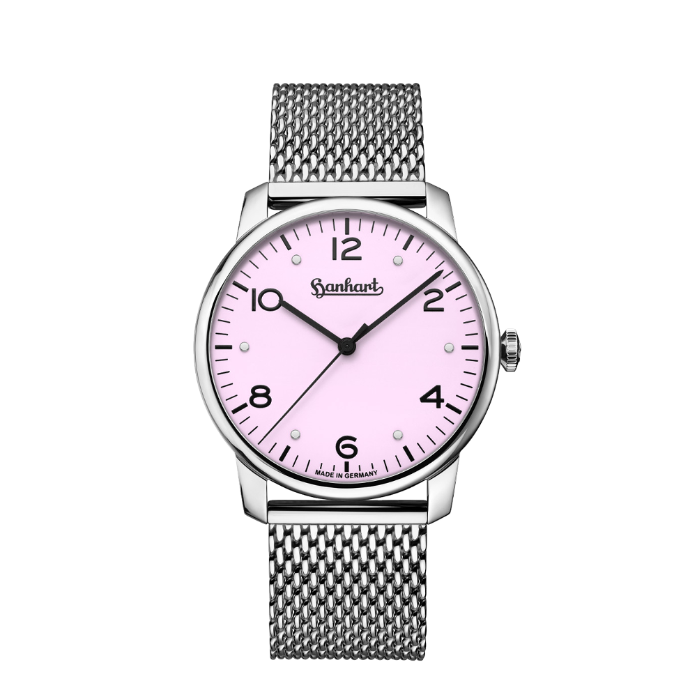 Hanhart Silva Rosé, 38.5 mm / Milanaise