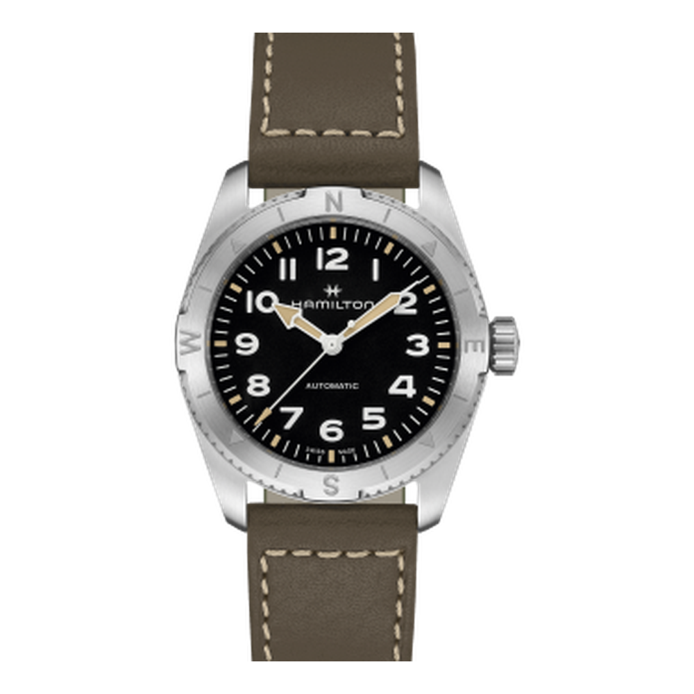 Hamilton Khaki Field Expedition 37 Stainless Steel / Black Black Dial Straps