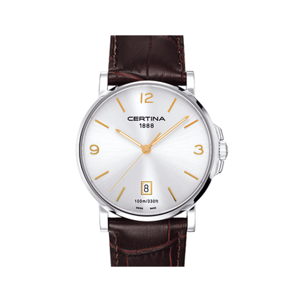 Certina Quartz Silver Gold Indices 38mm