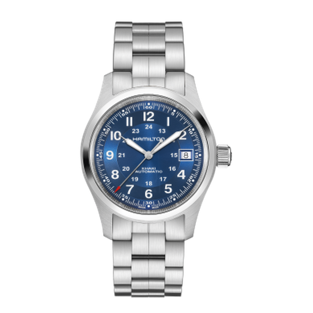 Hamilton Khaki Field Auto 38 Stainless Steel / Blue / Bracelet