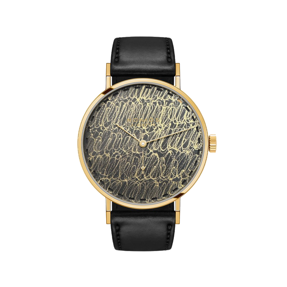 Nomos Tangente Neomatik 38 Update Gold Twice Unique - Scribble Dark
