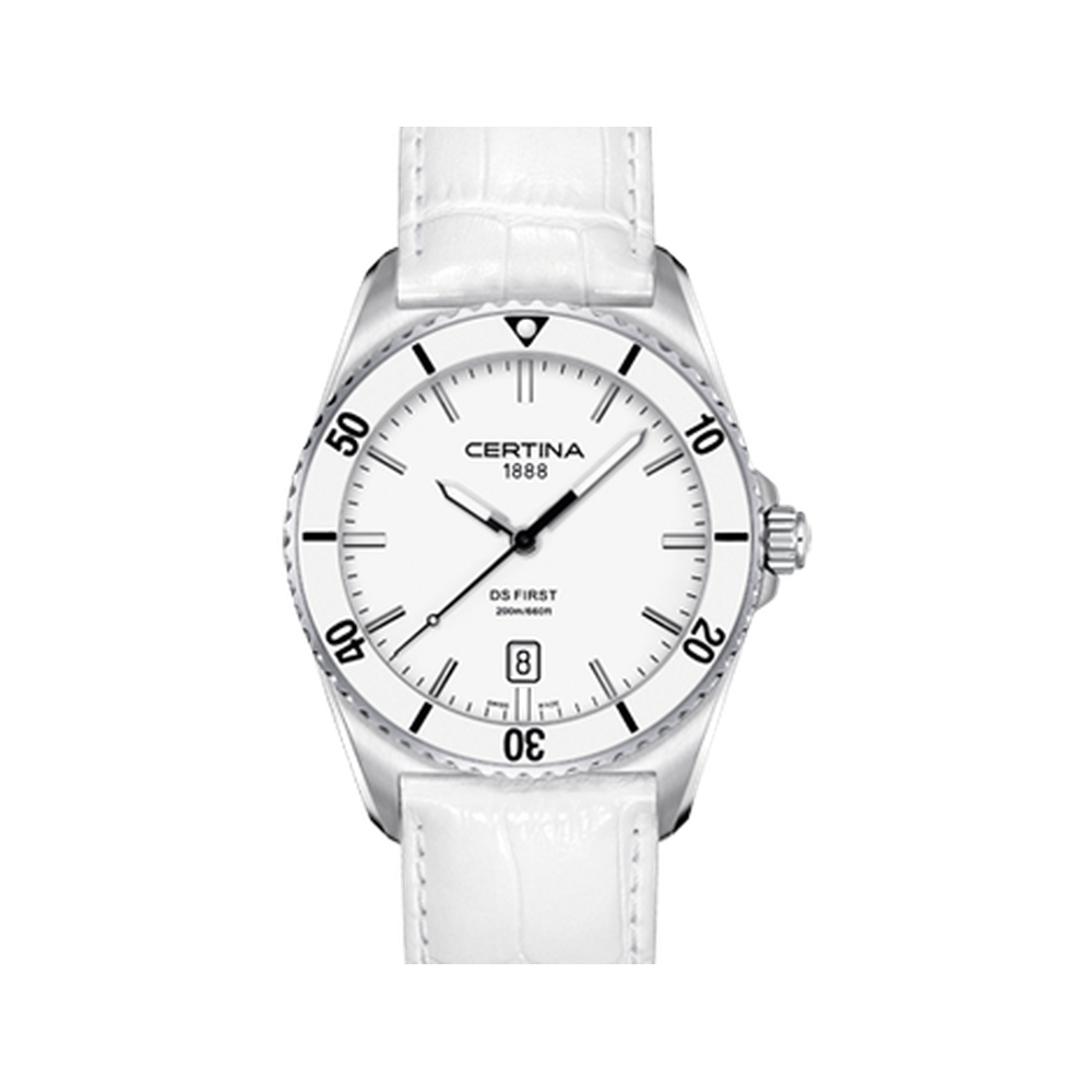 Certina DS First Ceramic White White Dial Straps