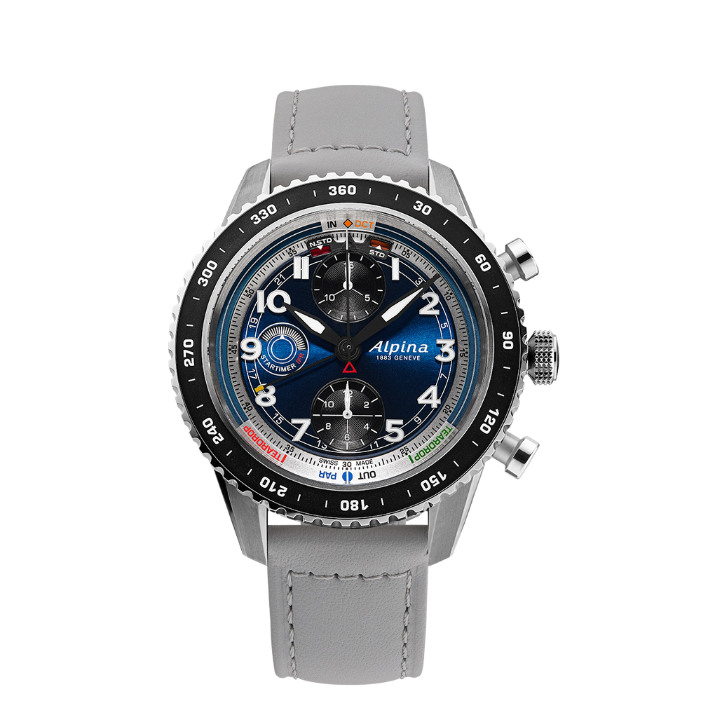 Alpina Pilot Chronograph Automatic IFR Alpina x Watch Angels Blue Dial Straps