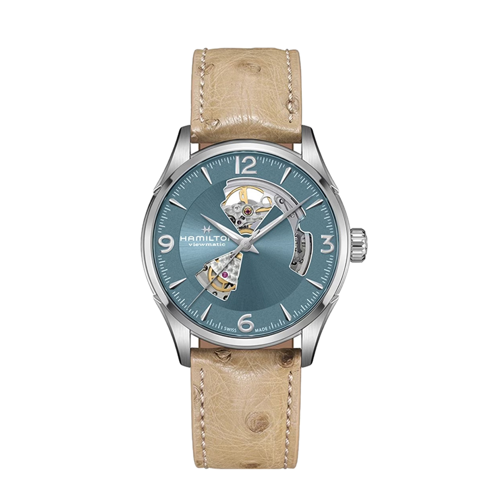 Hamilton Jazzmaster Open Heart 42 Stainless Steel / Blue