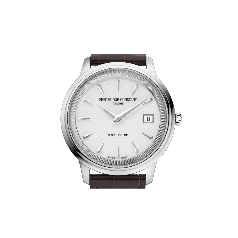 Frederique Constant Frederique Constant Classics Moneta Solarmetre White / Silver / Grey Dial Straps