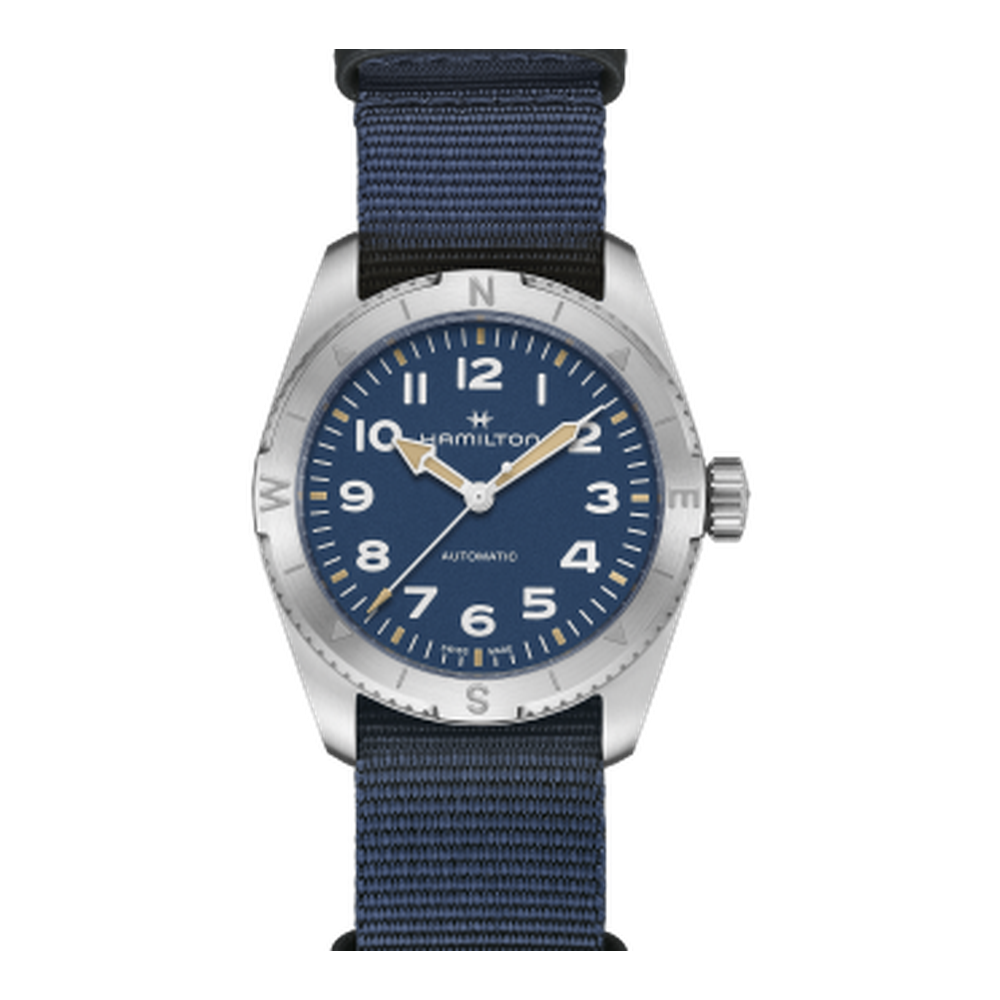 Hamilton Khaki Field Expedition 37 Stainless Steel / Blue / NATO Blue/Navy Dial Straps