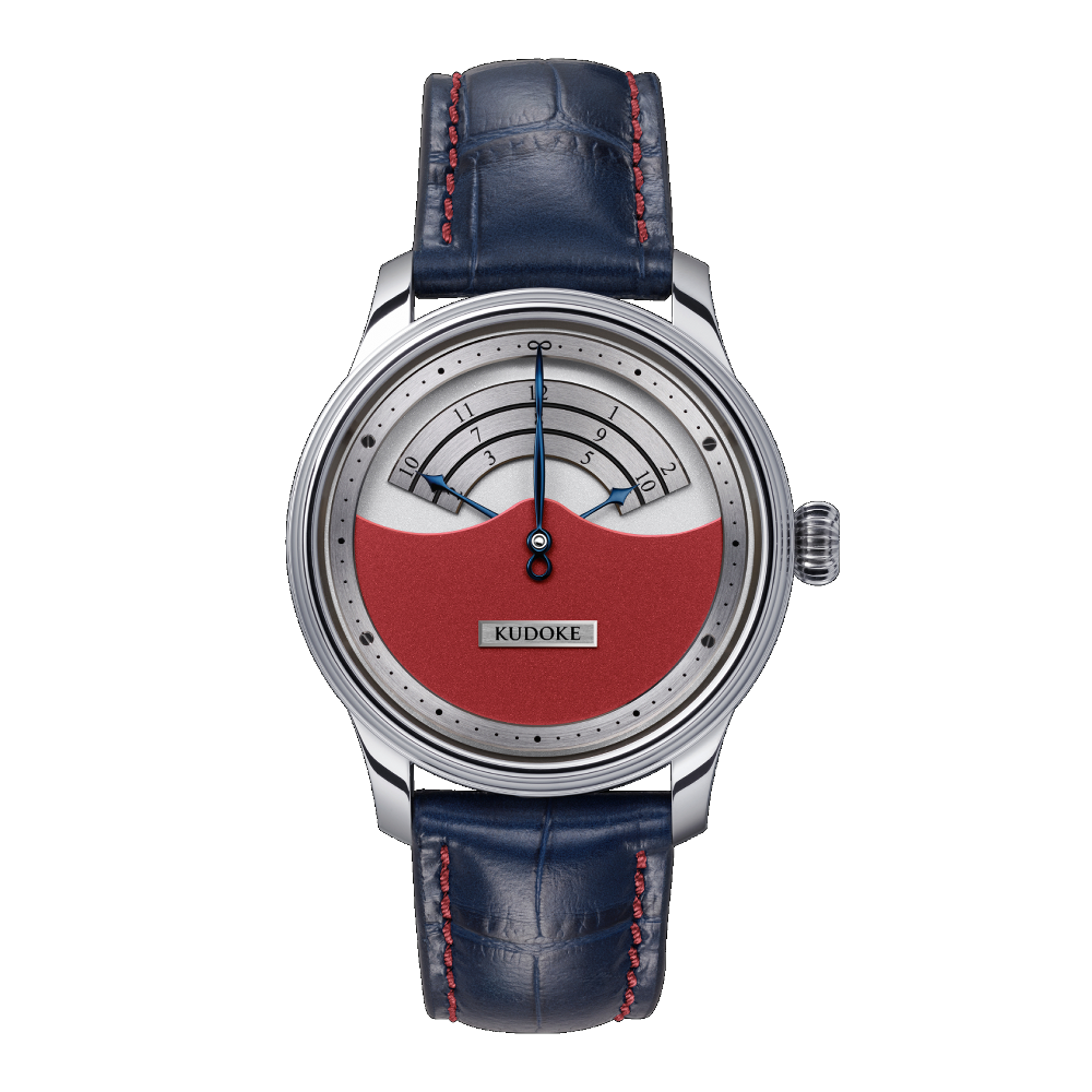 Kudoke 3 Raspberry Red / Silver / White / Black / Blue Dial Straps
