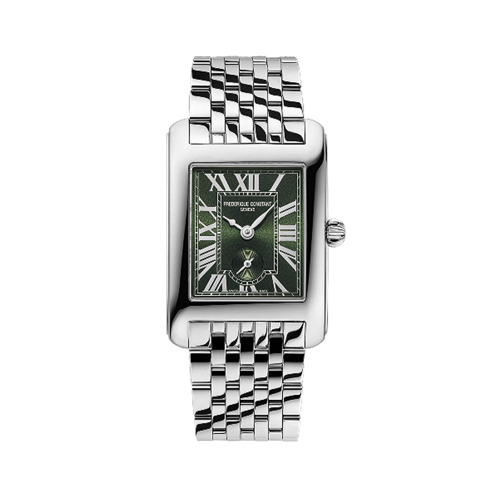Frederique Constant Carrée Small Seconds Green Bracelet