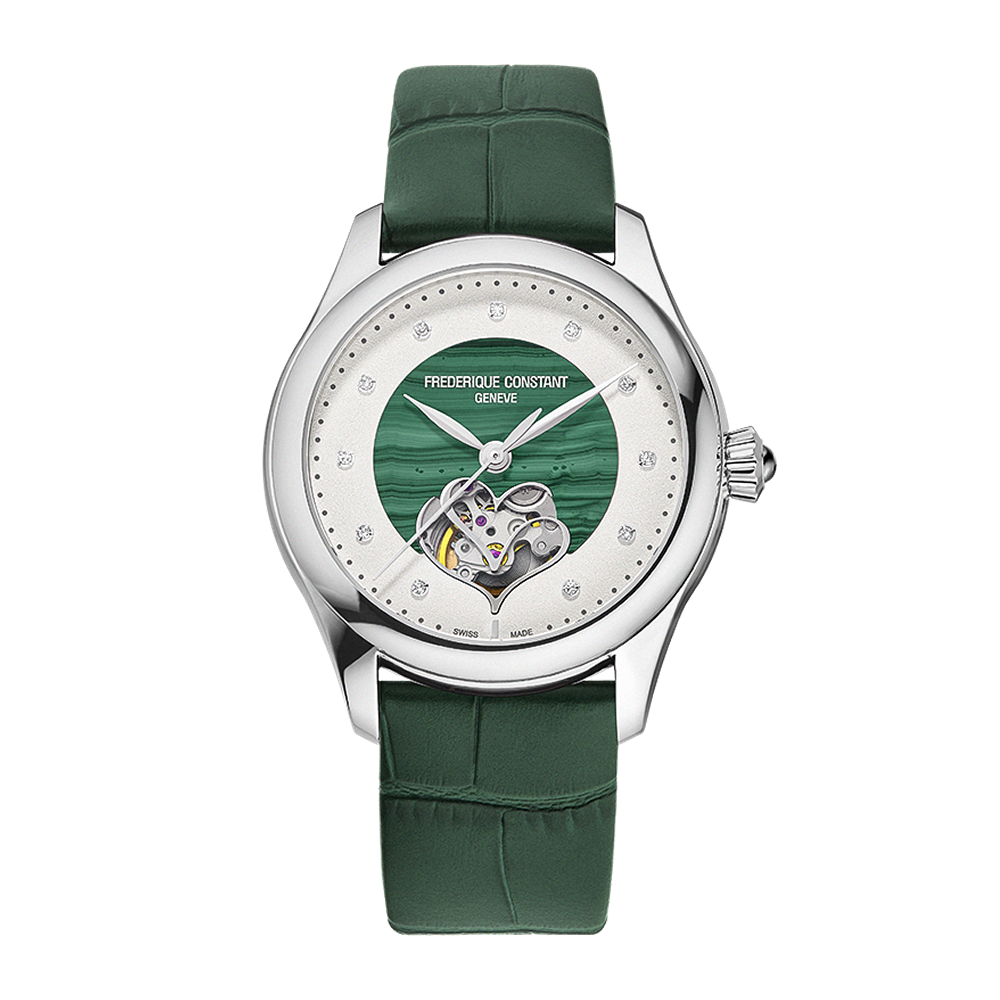Frederique Constant Ladies Automatic Double Heart Beat Malachite