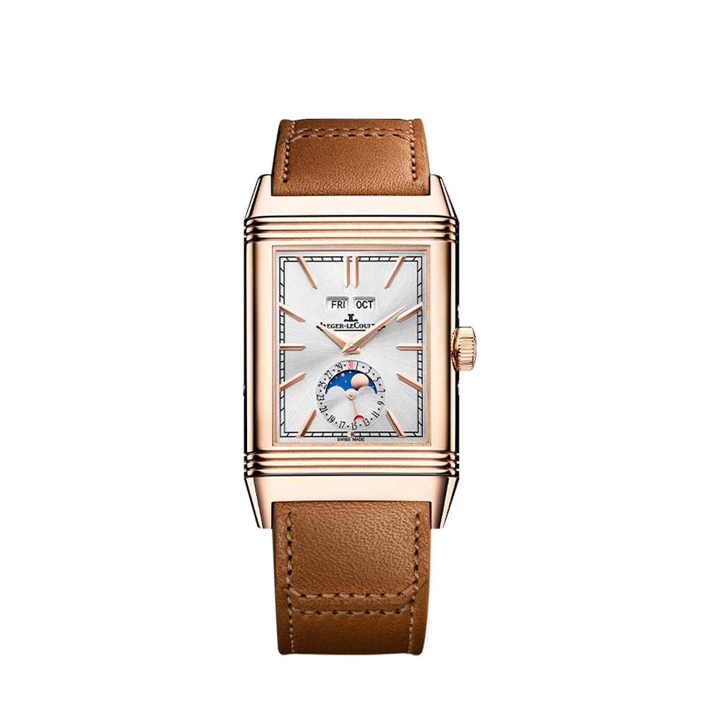 JLC Reverso Tribute Duoface Calendar Pink Gold / Silver