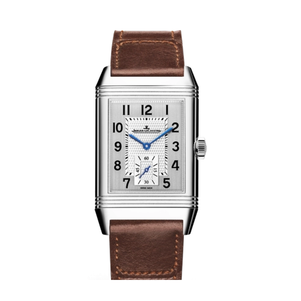 JLC Reverso Classic Large Monoface Small Seconds Stainless Steel / Silver / Fagliano