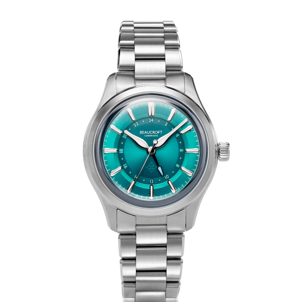 Beaucroft Contour GMT Tropical Teal Blue/Navy Dial Straps
