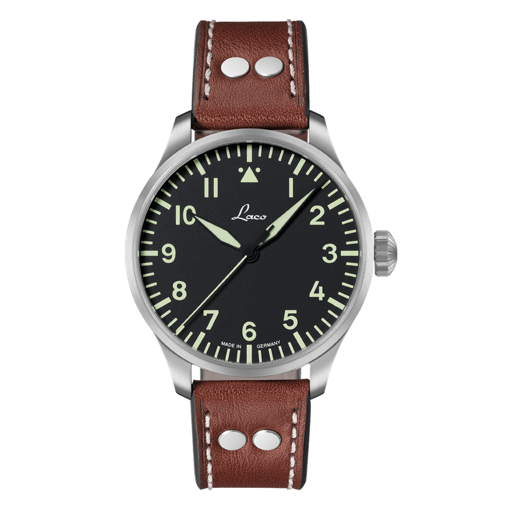 Laco Augsburg 42 Black Dial Straps