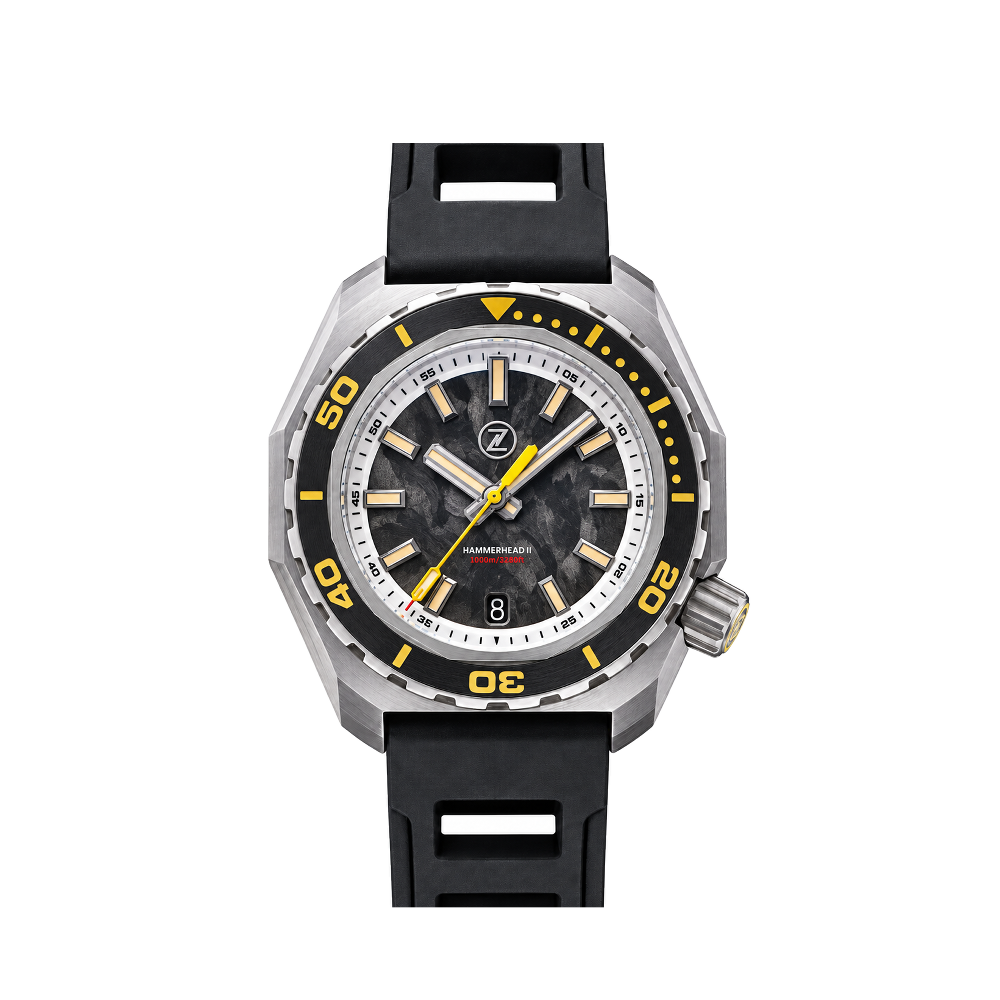 Zelos Zelos Hammerhead 2 1000m Steel 'Forged Carbon' Seiko NH35
