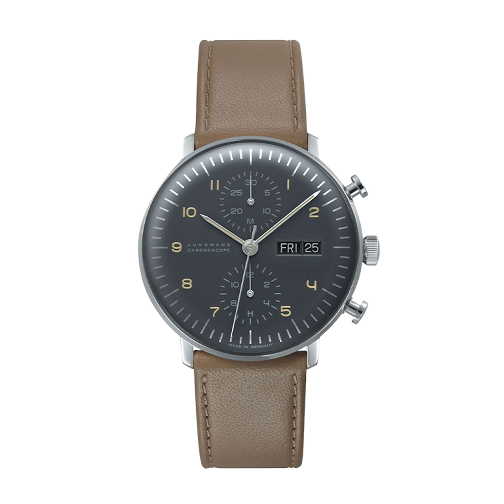 Junghans Max Bill Chronoscope Grey Day / Date Grey Dial Straps