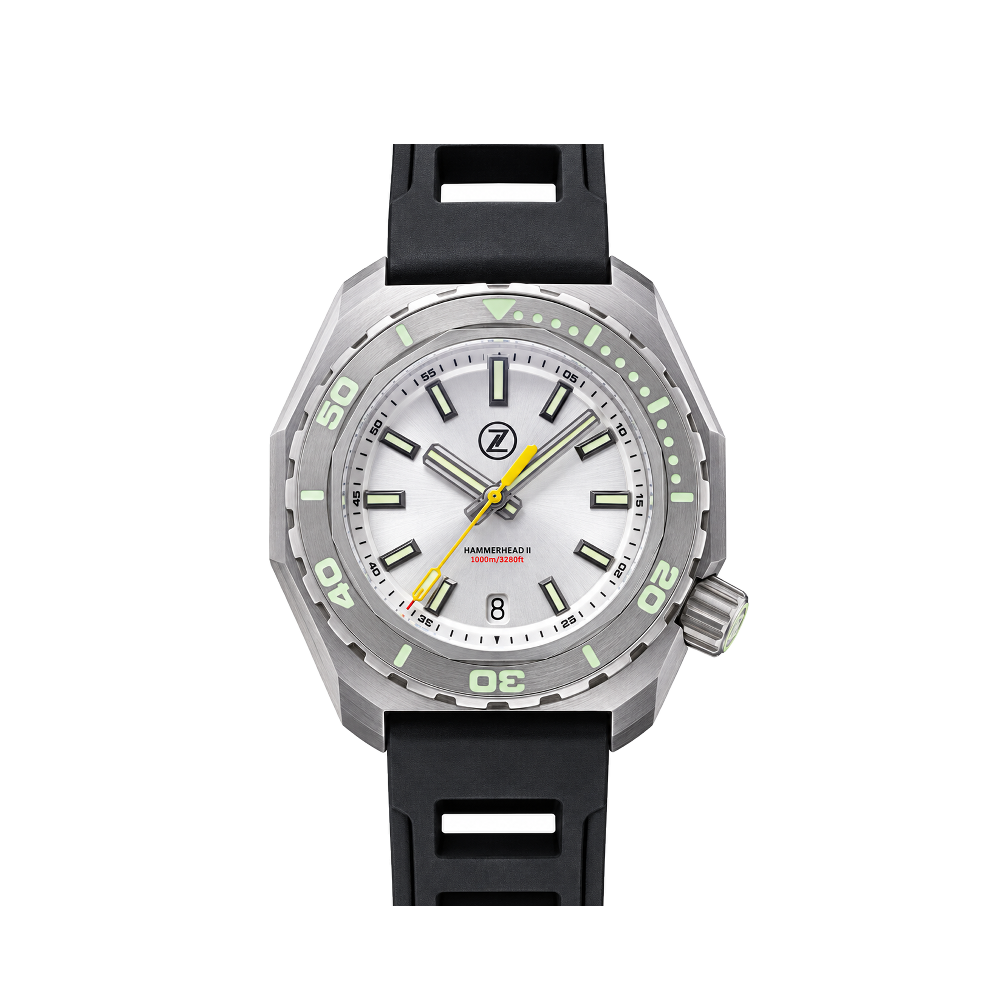 Zelos Zelos Hammerhead 2 1000m Steel 'Sunburst Silver' ETA2892