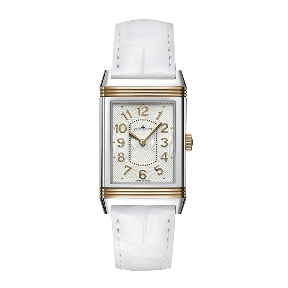 JLC Grande Reverso Lady Ultra Thin Quartz Two Tone White