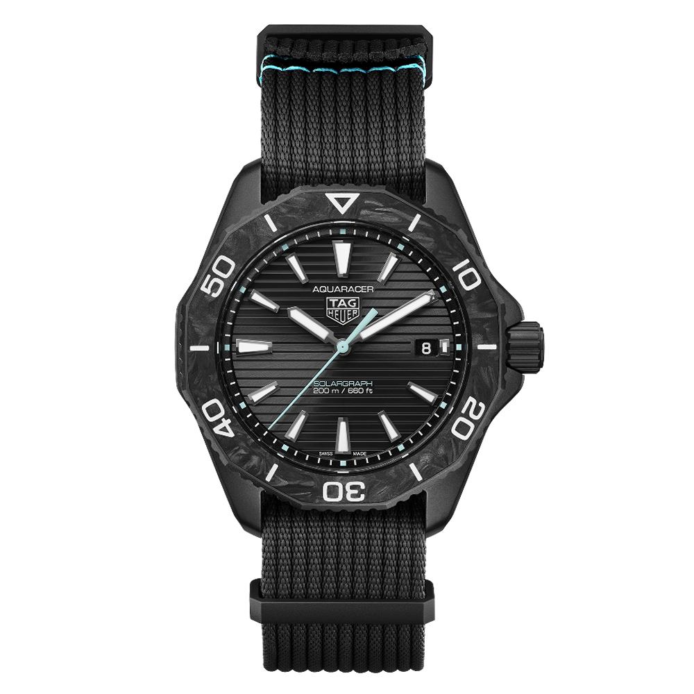 TAG Heuer Aquaracer Professional 200 Solargraph Black Dial Straps