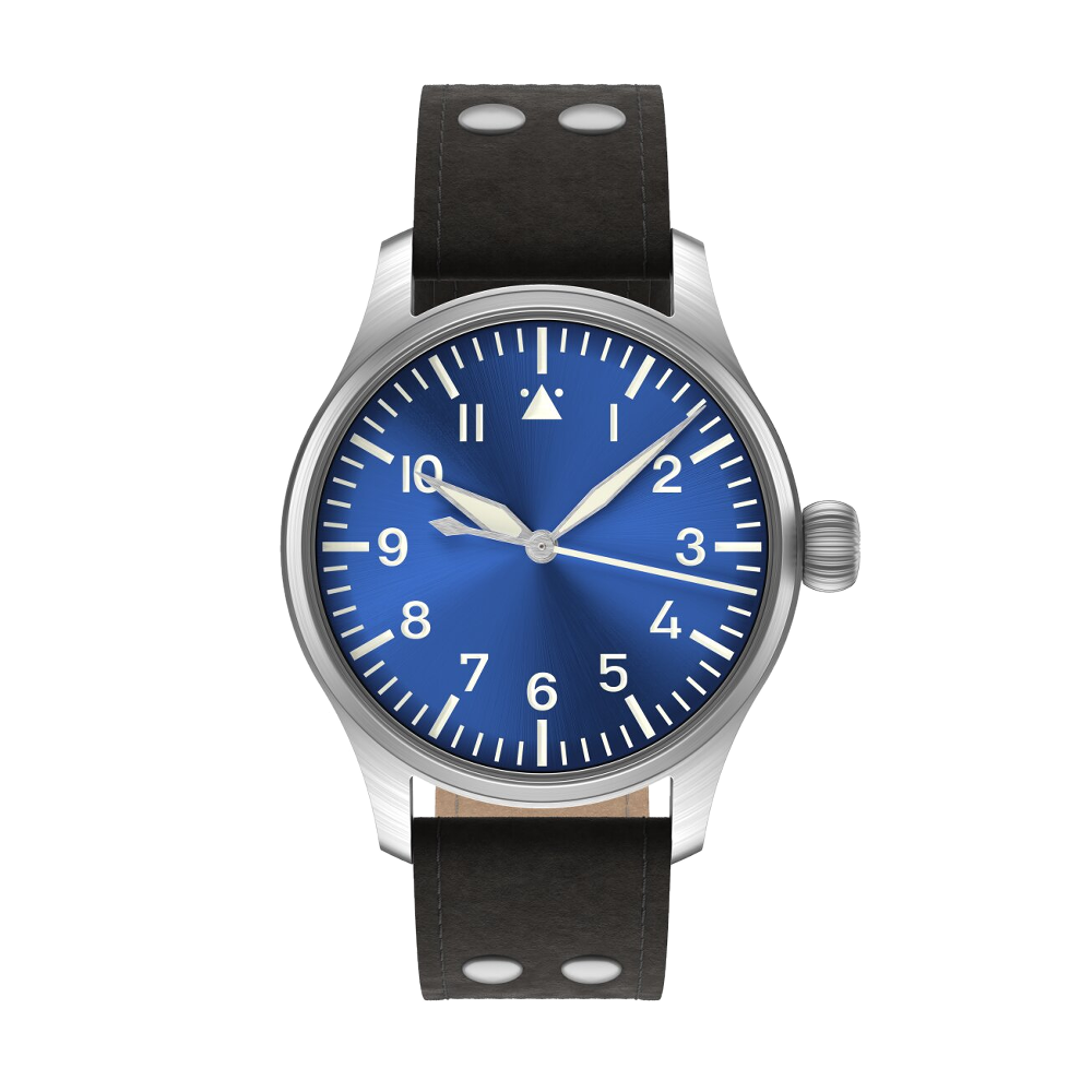 Stowa Stowa Flieger Klassik 36 Sunray Blue Blue Dial Straps