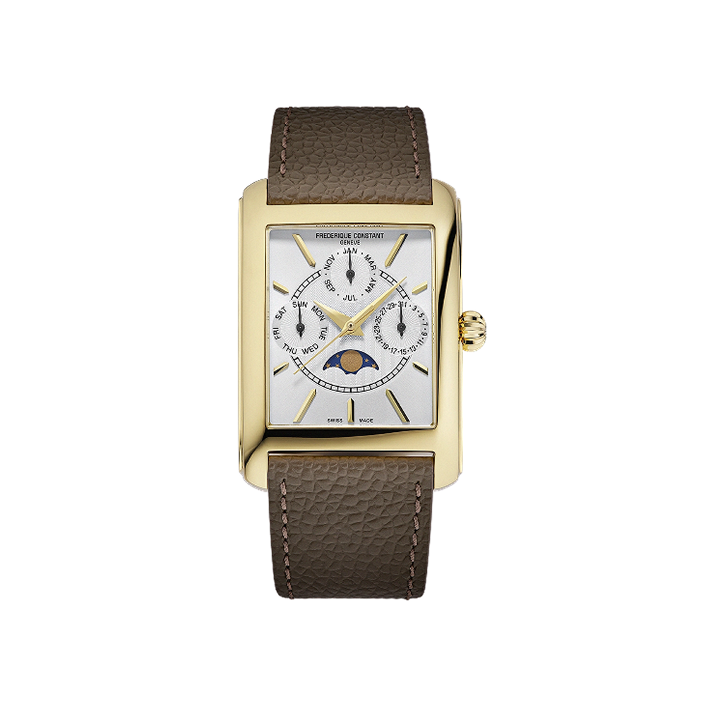 Frederique Constant Carrée Calendar Moonphase Yellow Gold