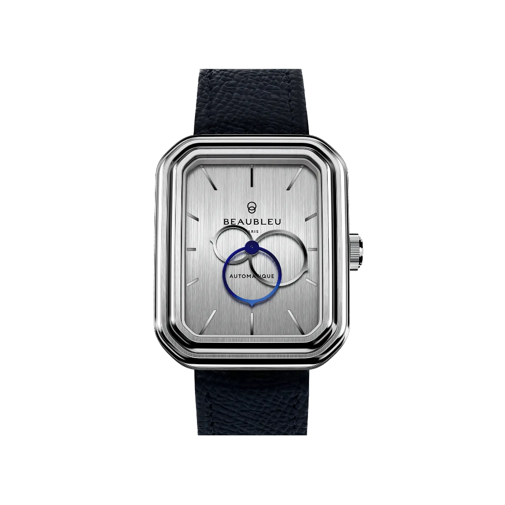 Beaubleu Vesperal Silver/Blue Dial Straps