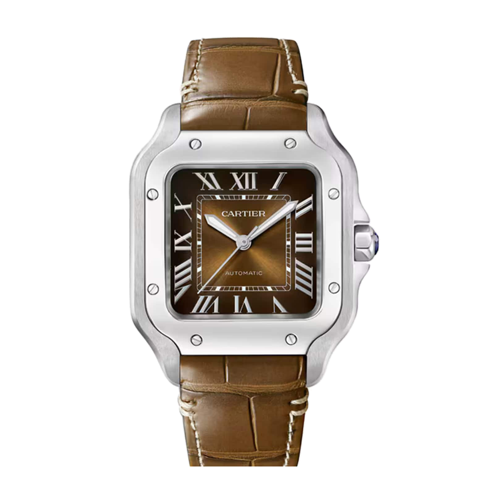 Cartier Santos de Cartier Medium Brown Dial