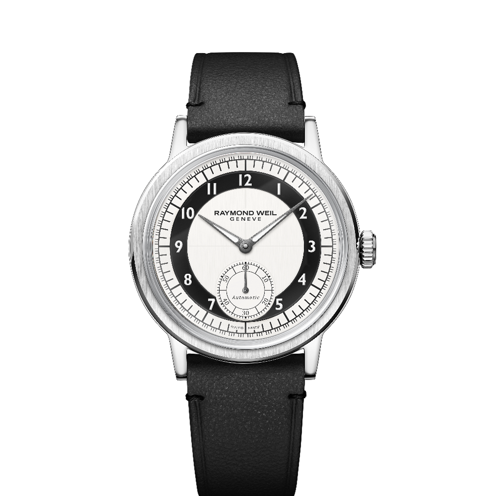 Raymond Weil Millesime Automatic Small Seconds Tuxedo Black and White Black/White Dial Straps