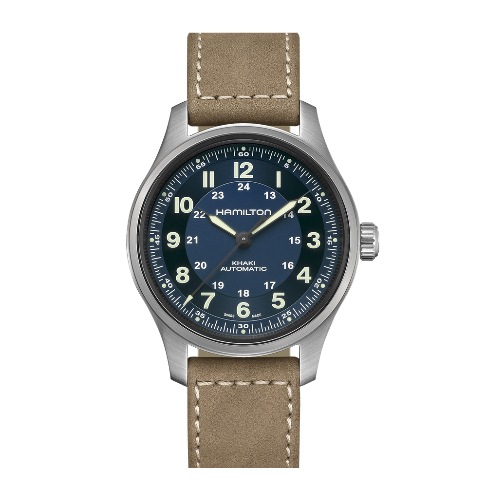 Hamilton Khaki Field Titanium Auto 42 / Blue