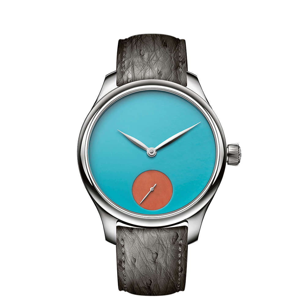 H. Moser & Cie Endeavour Small Seconds Concept POP Turquoise and Deep Orange Coral