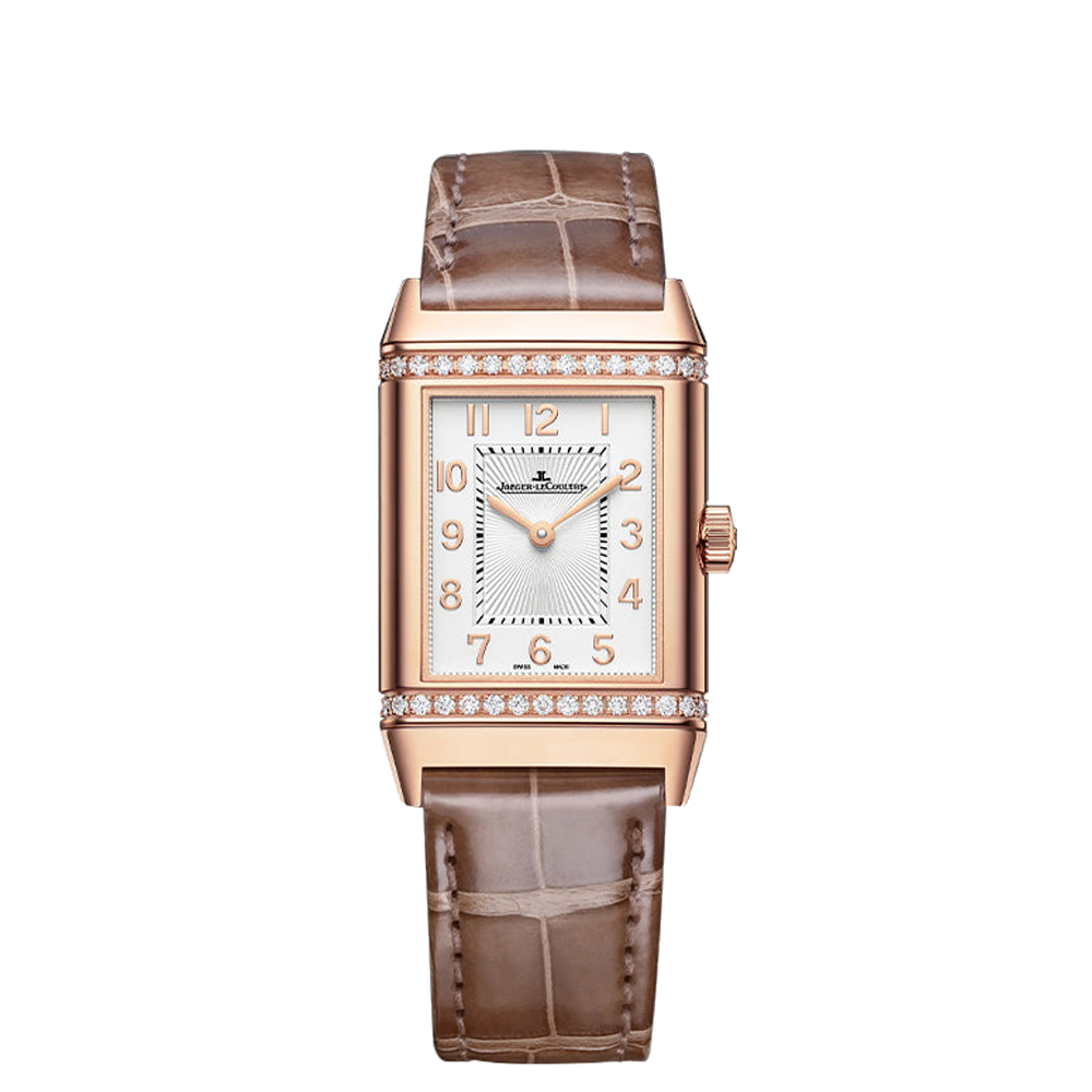 JLC Reverso Classic Medium Duetto Pink Gold / Silver