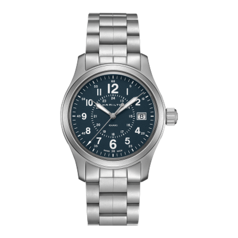 Hamilton Khaki Field Quartz 38 Stainless Steel / Blue / Bracelet