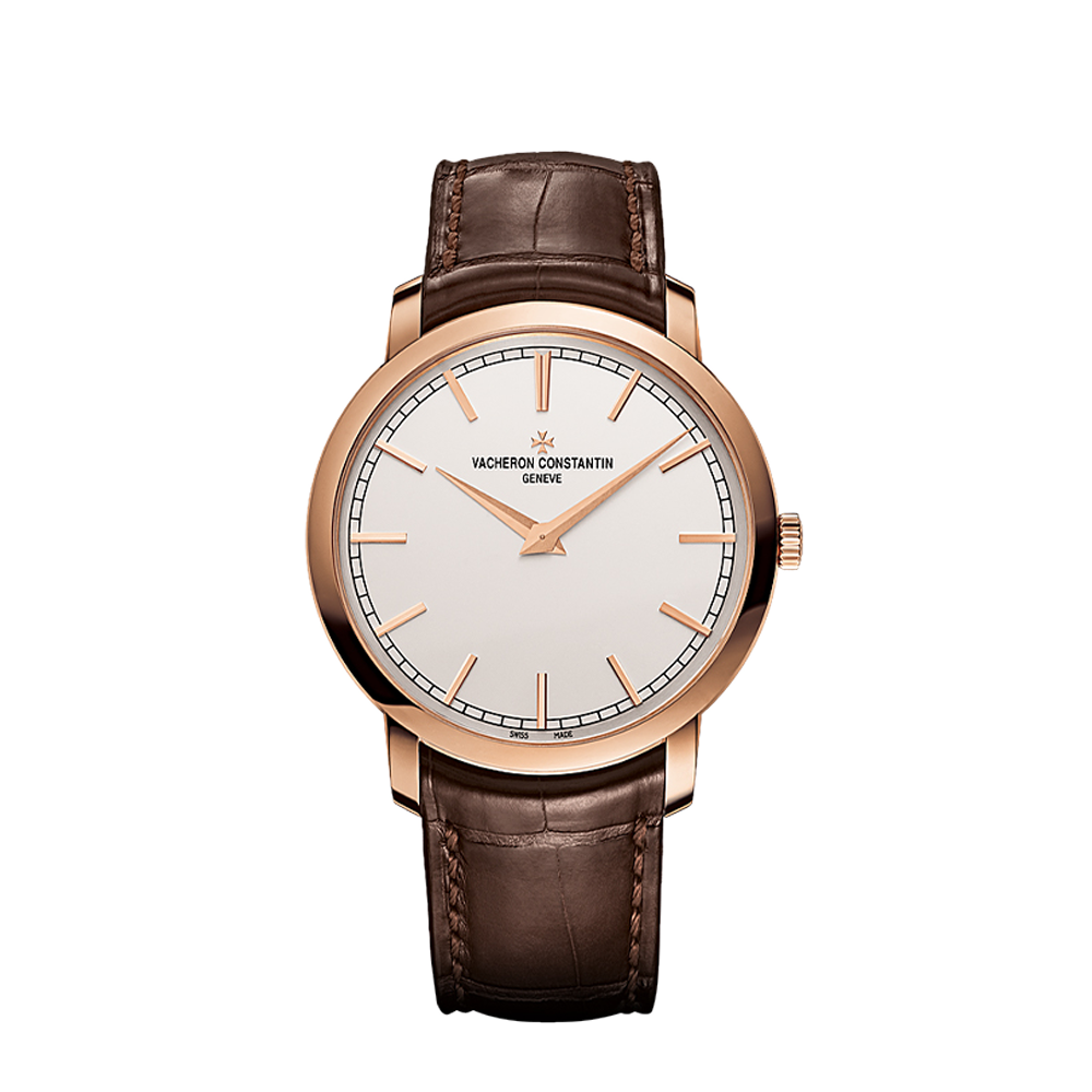 Vacheron Constantin Self-Winding Pink Gold / Silver White Dial Straps