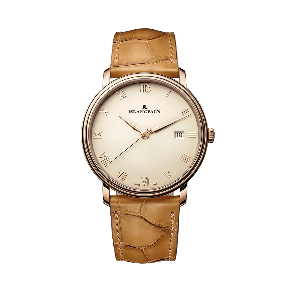 Blancpain Ultraplate Opaline Red Gold Cream / Rose Gold / White / Black Dial Straps