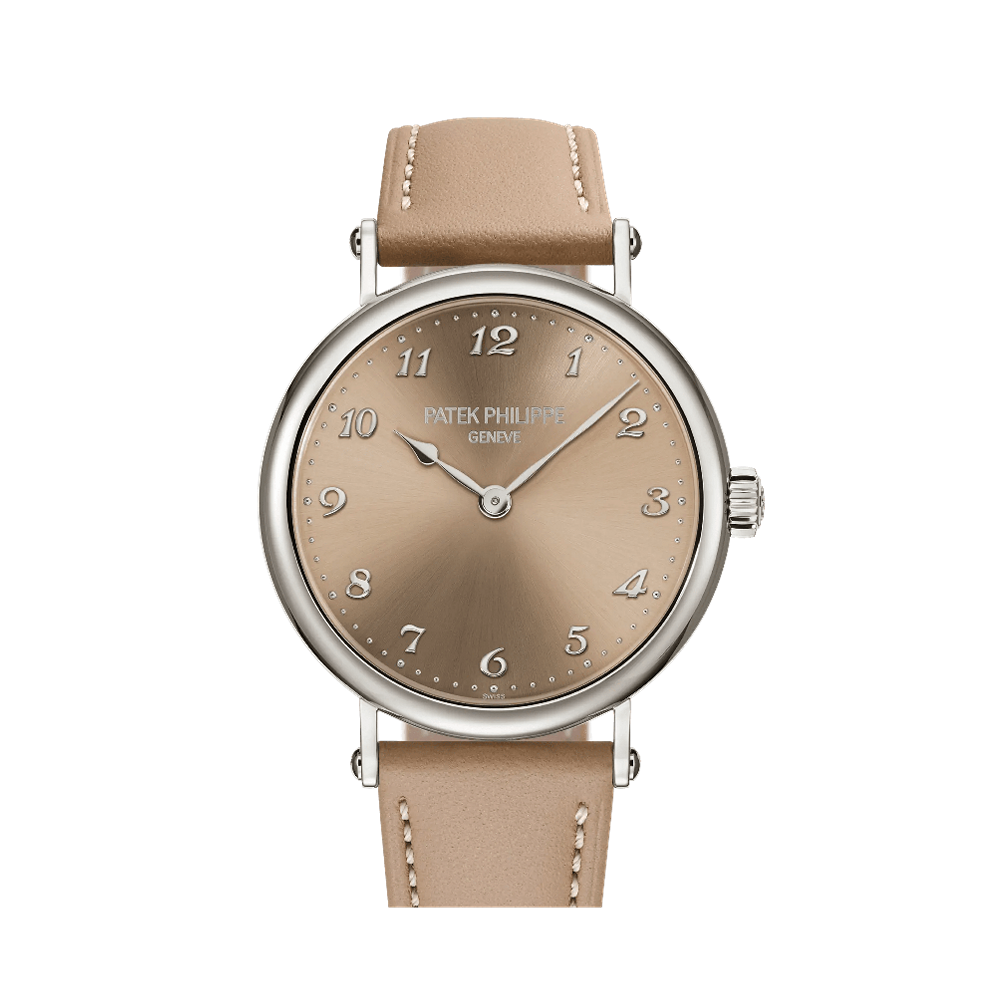 Patek Philippe Calatrava Sunburst Sand Beige White Gold