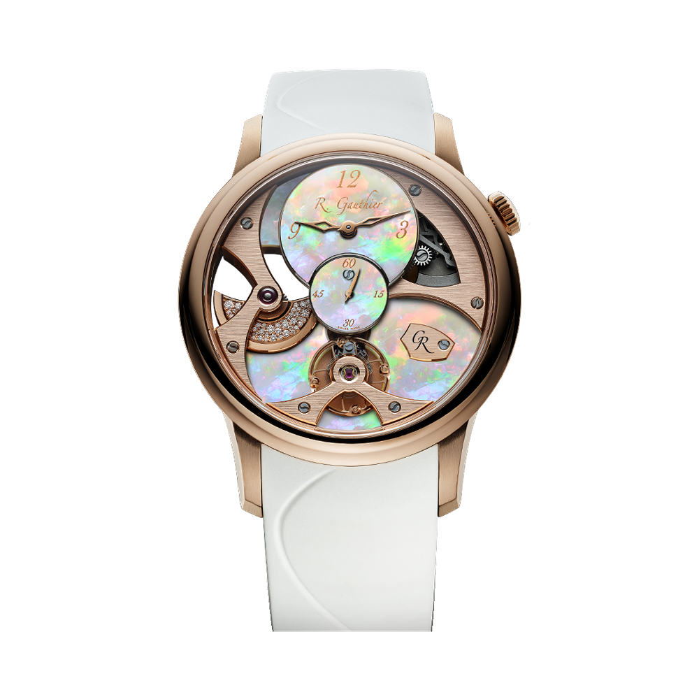 Romain Gauthier Insight Micro-Rotor — Opal White Dial Straps