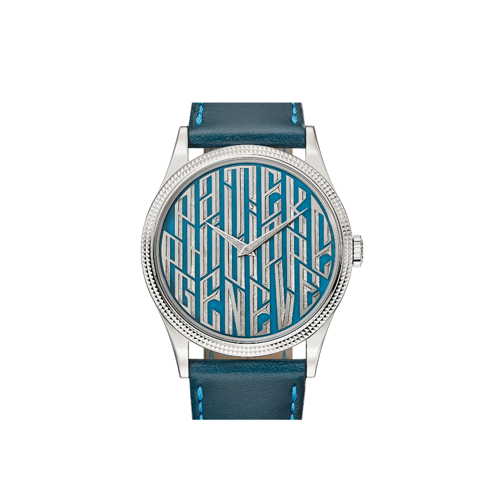Patek Philippe Blue Typography White Gold