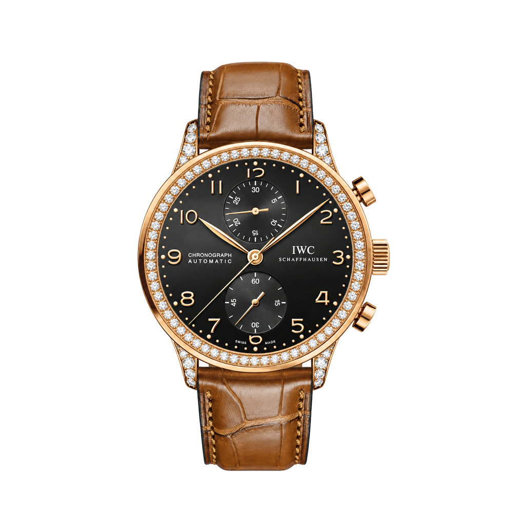 IWC Portuguese Chrono-Automatic Rose Gold / Black / Diamond
