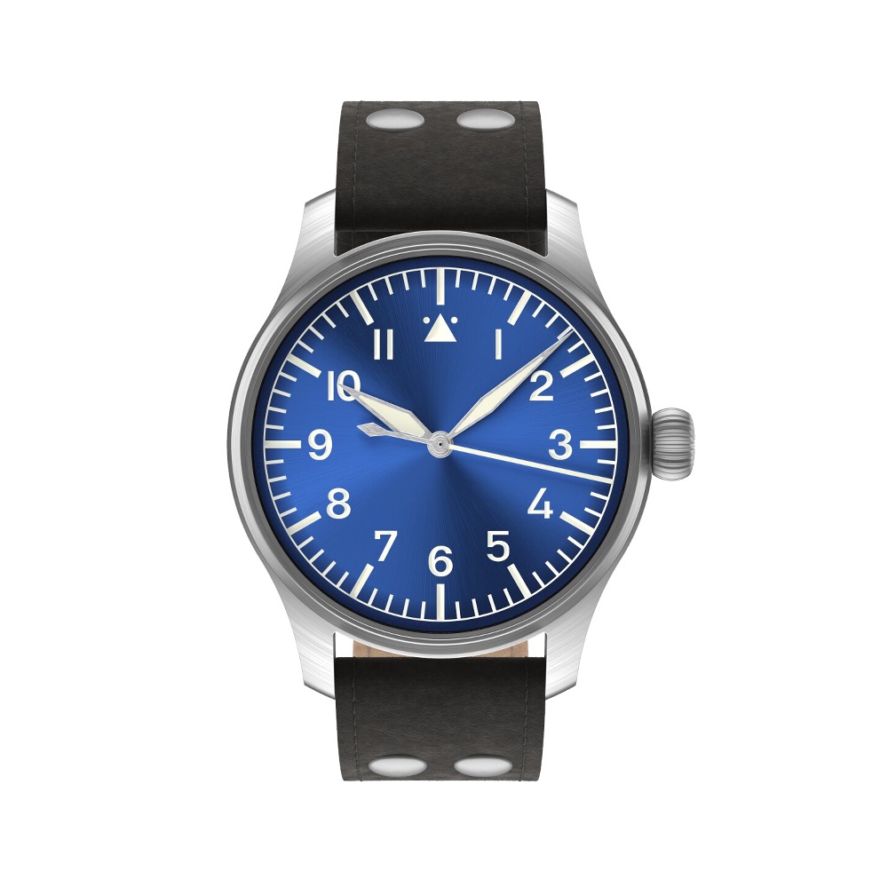 Stowa Stowa Flieger Klassik 40 Sunray Blue Blue Dial Straps