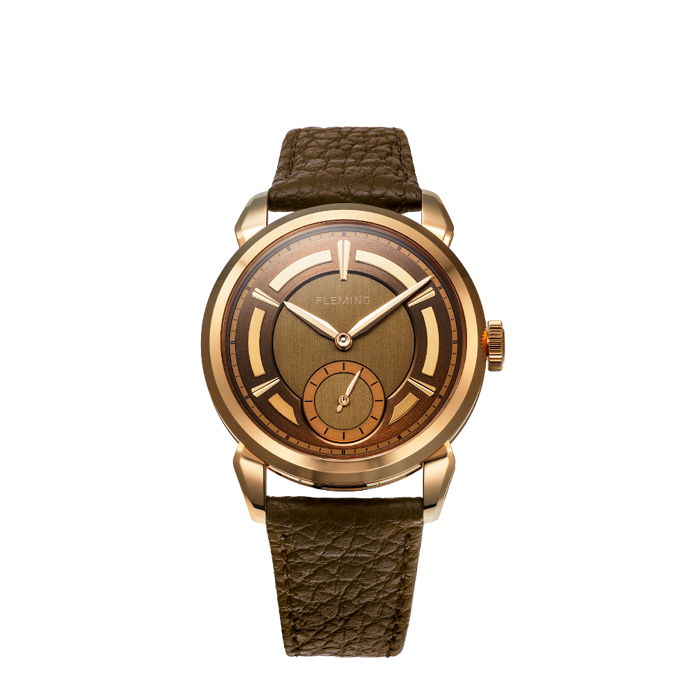 Fleming Redwood 5N Rose Gold Brown Dial Straps