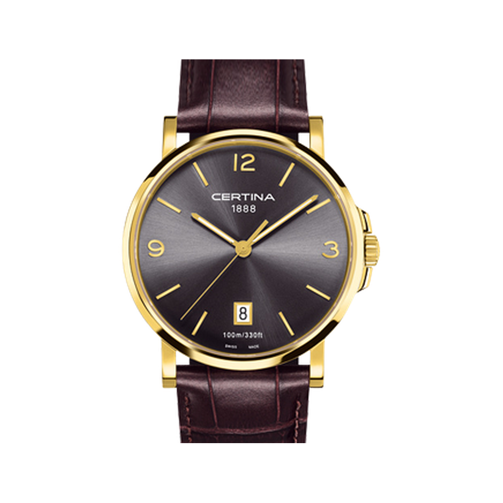 Certina Quartz Grey Yellow Gold 38mm
