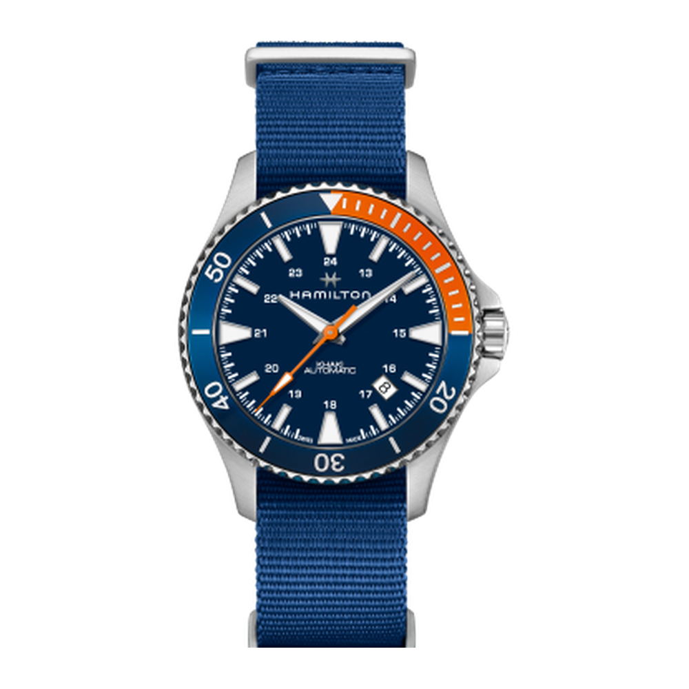 Hamilton Khaki Navy Scuba Auto Stainless Steel / Blue / NATO